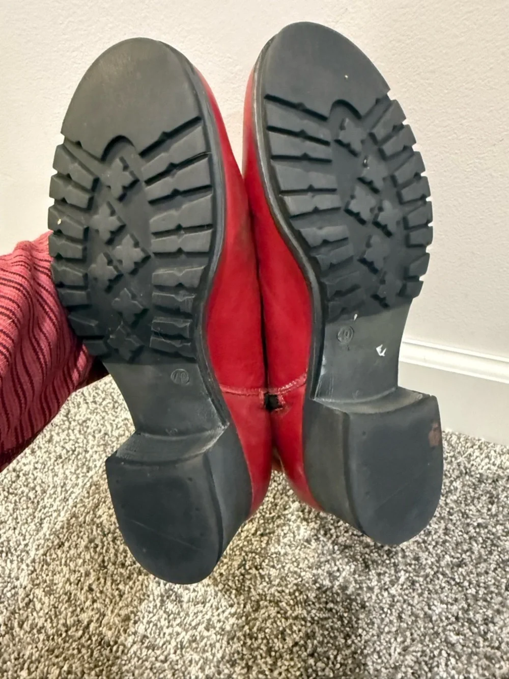 Bos&co Madrid Women's Red Leather Ankle Boots - Size 40 EU or 9 US